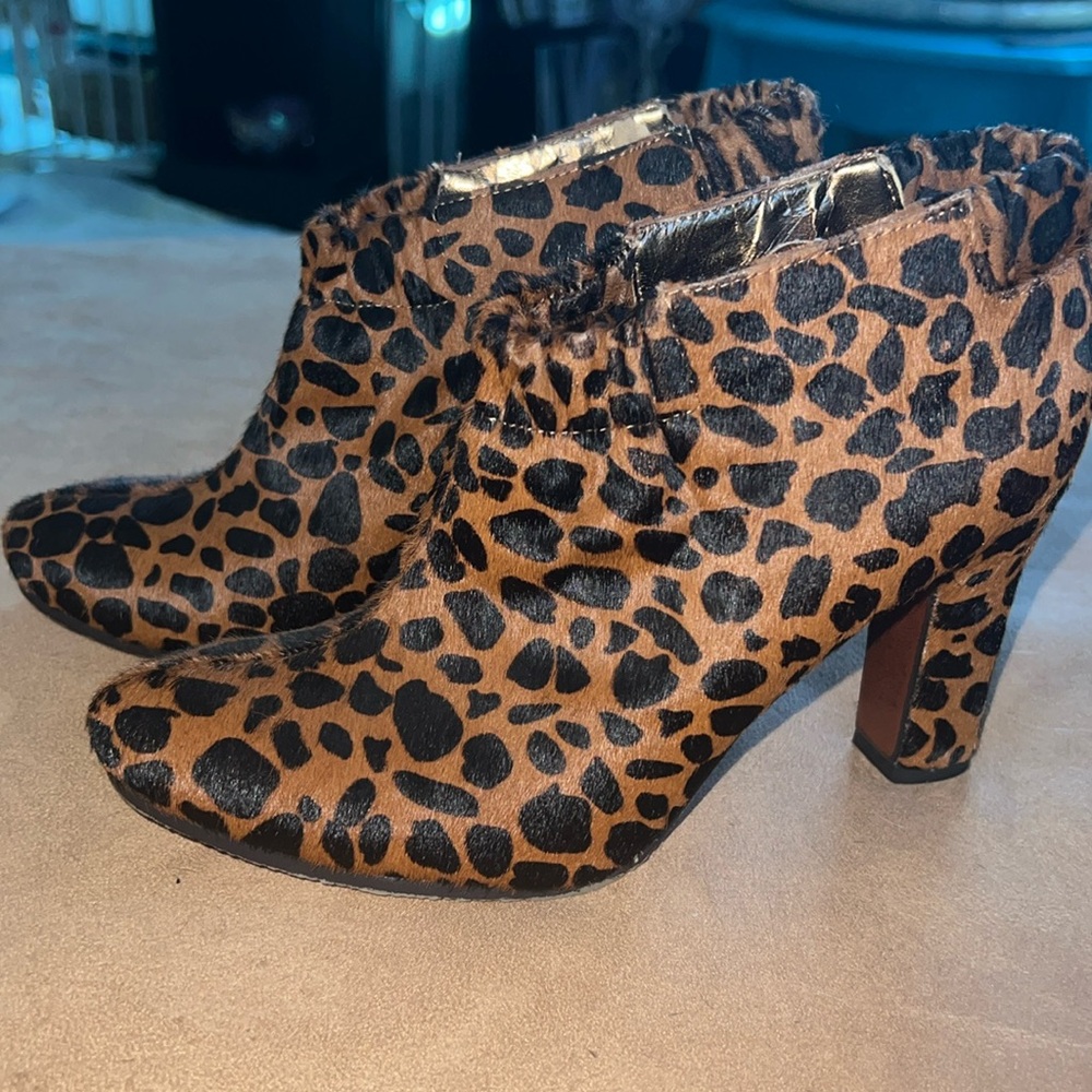 Sam Edelman Leopard Print Hair Booties